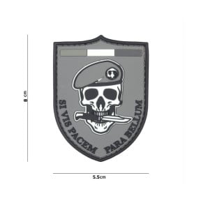 Patch blason "Si vis pacem para bellum" gris en PVC - 101 Inc
