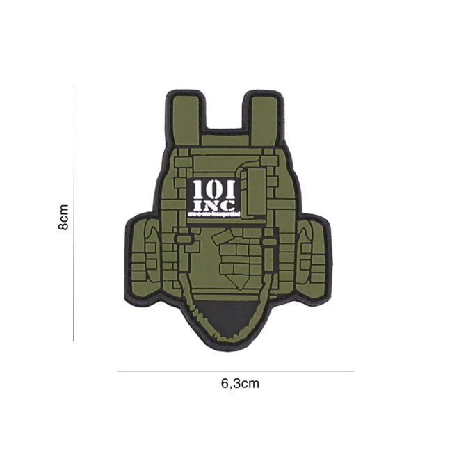 Patch tactisch vest groen in PVC - 101 Inc