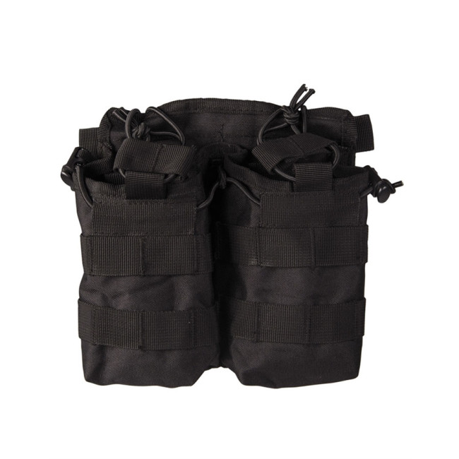 Porte chargeur double MOLLE Open Top noir - Miltec