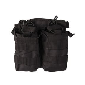MOLLE Doppel-Magazintasche Open Top schwarz - Miltec