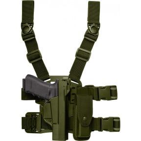 Beenplaat 2 riemen 8K18 groen OD - Vega Holster