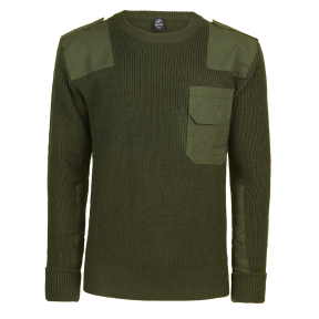 Pull col rond BW vert- Brandit