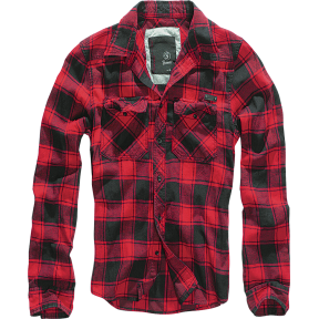 Geruit flannelhemd rood & zwart - Brandit