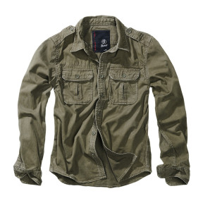 Chemise Vintage Longsleeve Military Style Vert - Brandit