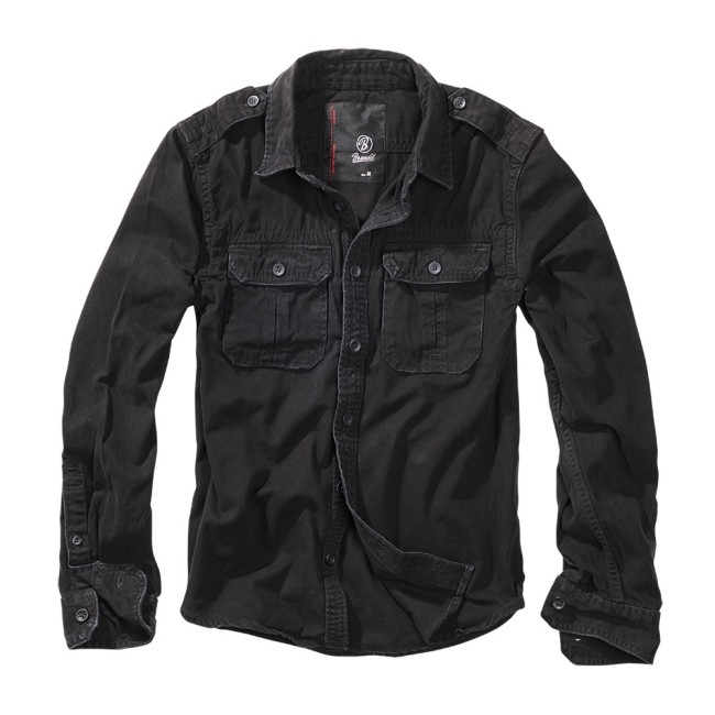 Chemise Vintage Longsleeve Military Style Vert - Brandit
