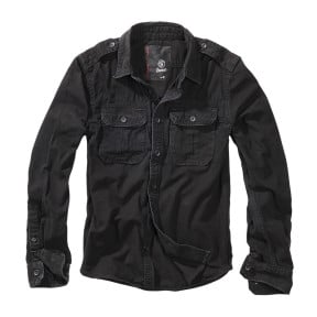 Koszula Vintage Longsleeve Military Style Czarna - Brandit
