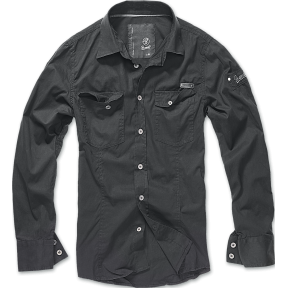 Chemise Slimfit Cintrée Noire - Brandit