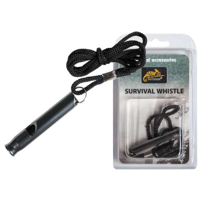 Gwizdek survivalowy Aluminiowy Czarny - Helikon