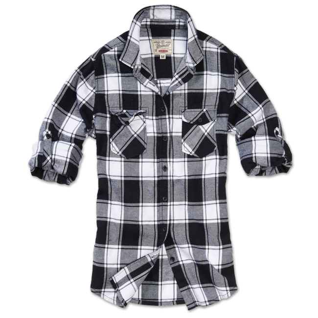 Koszula Amy Flanelle Shirt Damska Czarna i Biała - Brandit