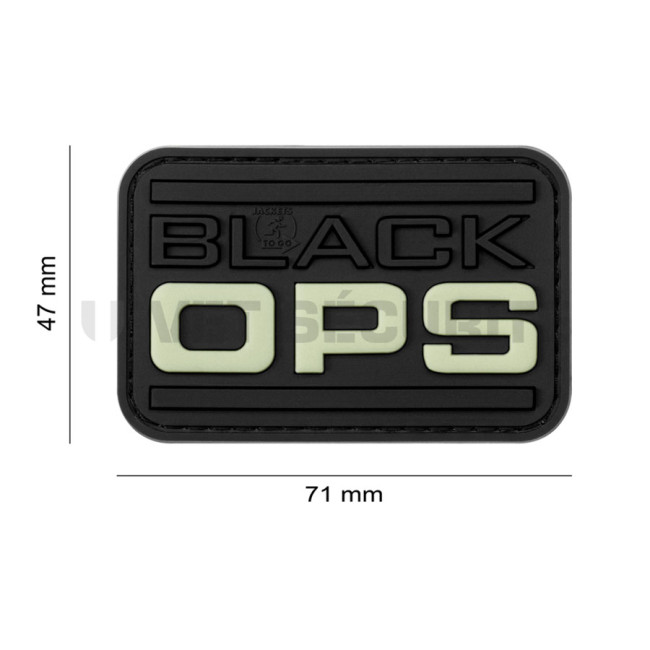 Rechteckiges Patch Black OPS Photolumineszent - JTG