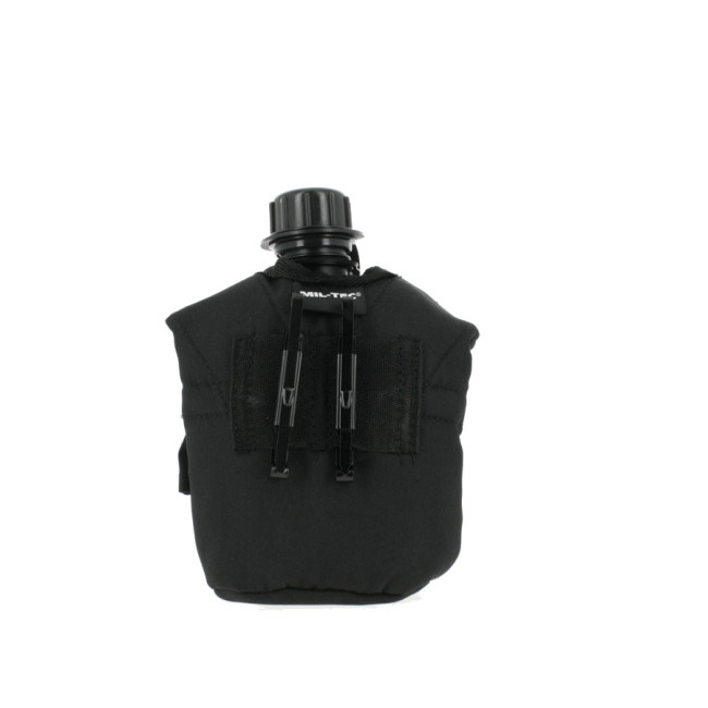 Gourde Plast. avec gobelet et housse Noire - Miltec