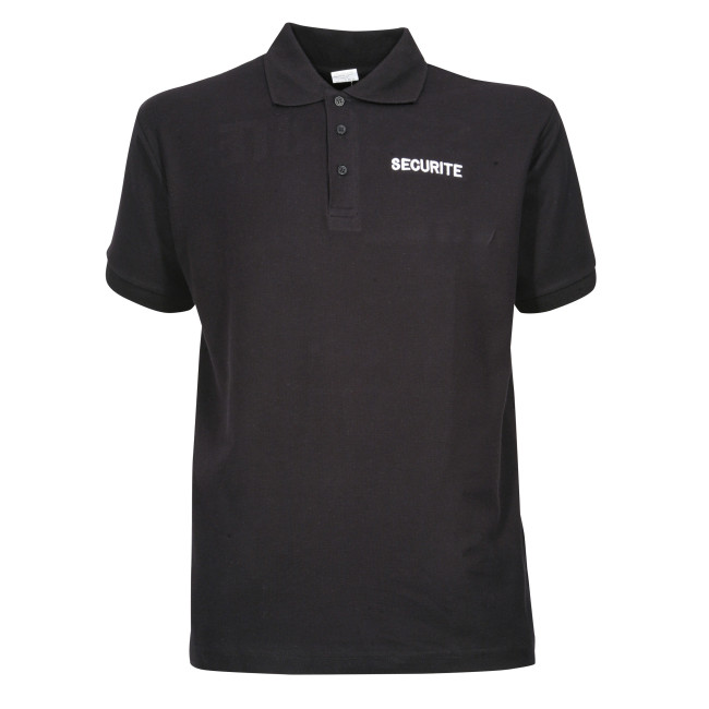 Polo coton Sécurité noir