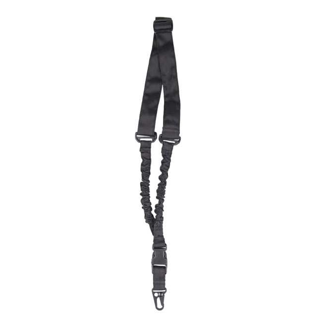 Basis elastische 1-punts riem zwart - Miltec
