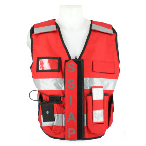 Gilet haute visibilité SSIAP Rouge  - VVS