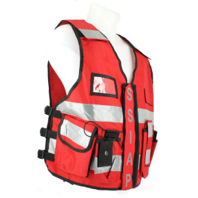 Gilet haute visibilité SSIAP Rouge  - VVS