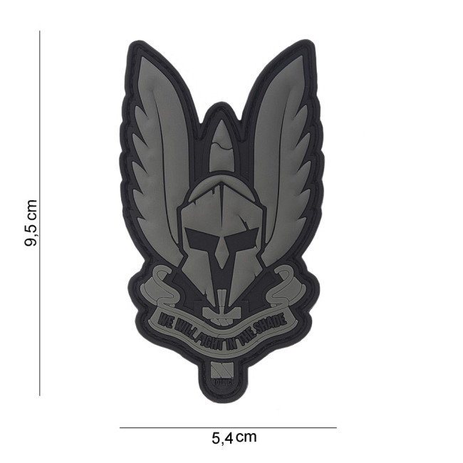 3D Patch Spartan zwart in PVC - 101 Inc