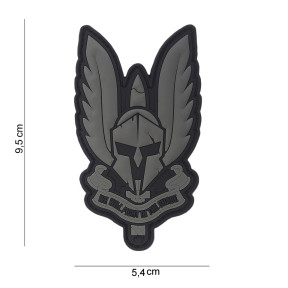Naszywka 3D Spartan czarna z PVC - 101 Inc