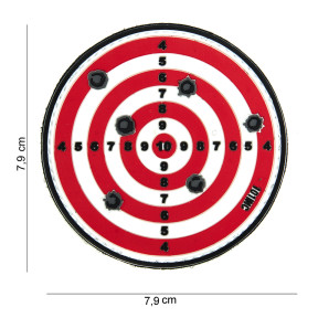 3D PVC Zielscheiben-Patch rot - 101 Inc