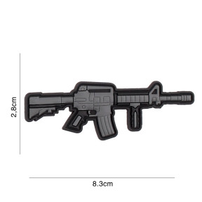 Naszywka 3D broń M4/AR-15 z PVC szara - 101 Inc