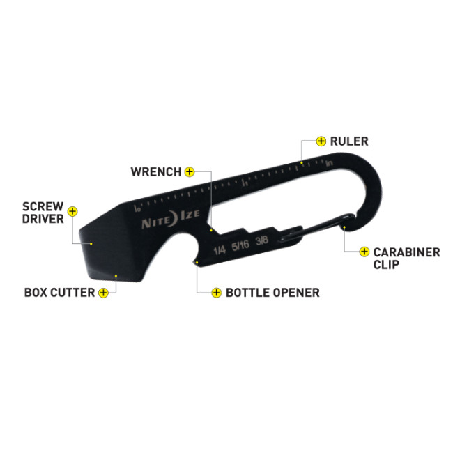 Porte-clés multifonctions DoohicKey noir - Nite Ize Porte-clés multifonctions DoohicKey noir - Nite Ize