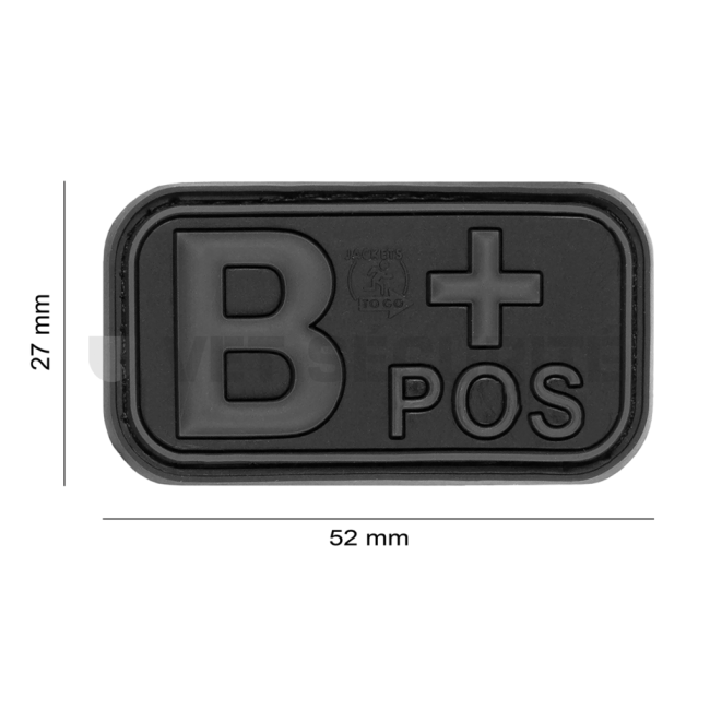 Patch prostokąt grupa krwi B+ blackops - JTG
