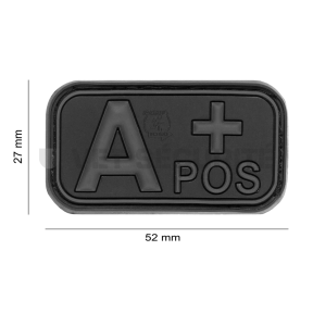 Rechteckiger Patch Blutgruppe A+ Blackops - JTG