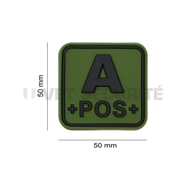 Patch groupe sanguin A+ Vert OD - JTG