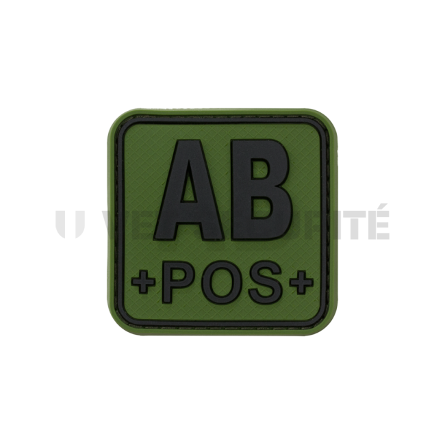 Patch carré groupe sanguin AB+ Vert OD - JTG