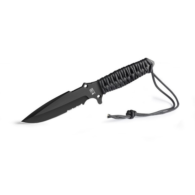 Überlebensmesser Le Maraudeur mit schwarzer Paracord - TB Outdoor