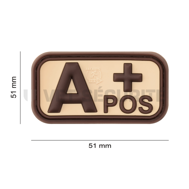 Patch bloedgroep A+ Desert - JTG