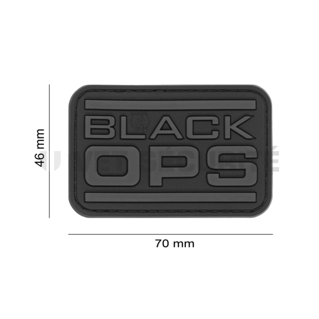 Rechteckiger Patch Black OPS Schwarz - JTG
