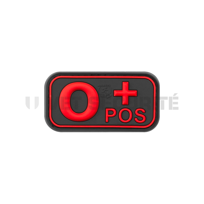 Patch groupe sanguin O+  Rouge - JTG