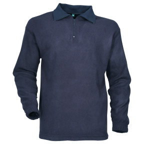 Fleece overhemd F1 marineblauw