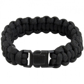 Paracord armband zwart met fluitje - Highlander
