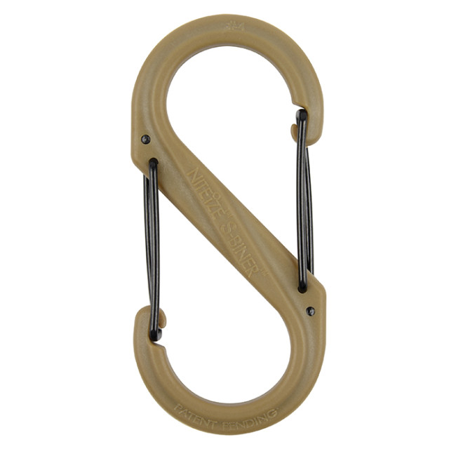 Mousqueton S-Biner plastique Taille 4 coyote - Nite Ize 