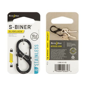 Mousqueton S-Biner SlideLock Taille 2 noir - Nite Ize