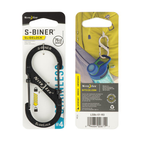 Mousqueton S-Biner SlideLock Taille 4 noir - Nite Ize 