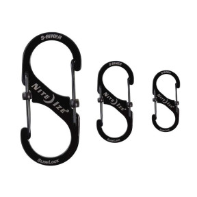 Lot de mousquetons S-Biner SlideLock Taille 2, 3 et 4 noir - Nite Ize 