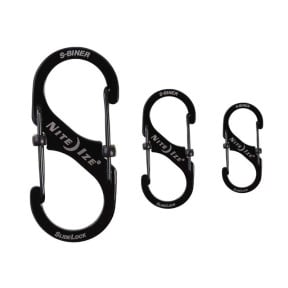 Lot de mousquetons S-Biner SlideLock Taille 2, 3 et 4 noir - Nite Ize 