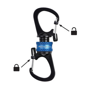 Mousqueton SlideLock 360° magnétique bleu - Nite Ize 