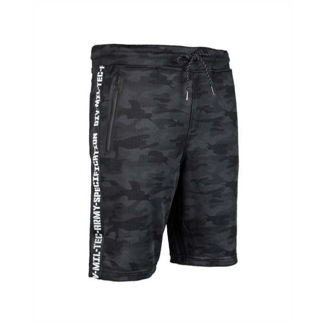 Trainingsshorts Camo Schwarz - Miltec