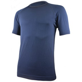 Tee-shirt 1ère peau micro aéré manches courtes Bleu Marine - Summit Outdoor