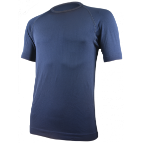 Tee-shirt 1ère peau micro aéré manches courtes Bleu Marine - Summit Outdoor