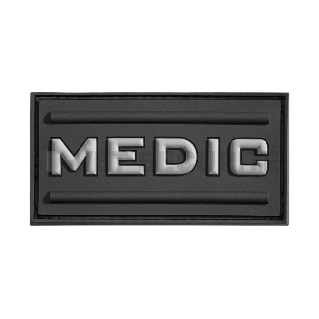 Naszywka medic gumowa czarna - JTG