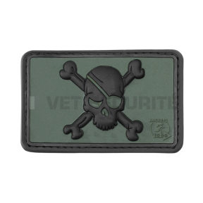 Piratenschädel-Patch Grün - JTG