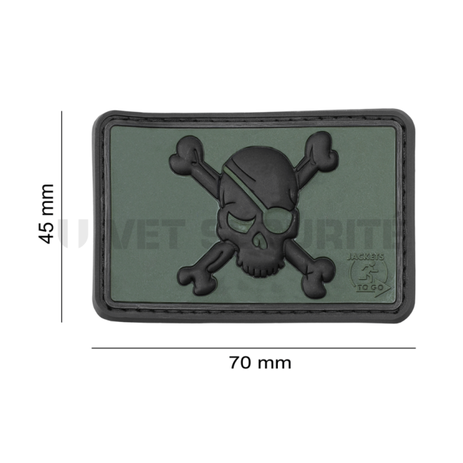 Patch Pirate Skull Groen - JTG
