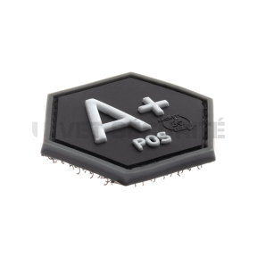 Patch hexagonal groupe sanguin A+  Noir - JTG