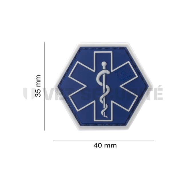 Patch hexagonal paramedisch blauw - JTG