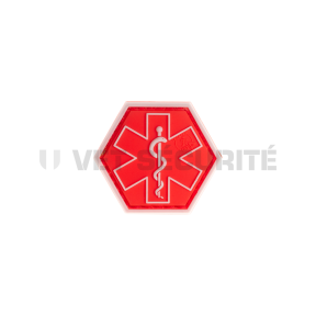 Patch hexagonal paramedical rouge - JTG 