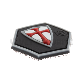 Patch hexagonaal schild tempelier rood - JTG
